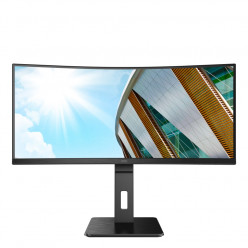 34.0- AOC VA LED CU34P2A  Curved Black (1ms, 21:9, 3000:1, 300cd, 3440x1440, 178°/178°, 2 x HDMI2.0, DisplayPort, USB Hub: 4 x USB3.2, 100Hz Refresh Rate, Adaptive Sync (VRR), Speakers 2 x 3W, Audio Line-in/out, Curveture 1500R, Height Adjustment, VESA)